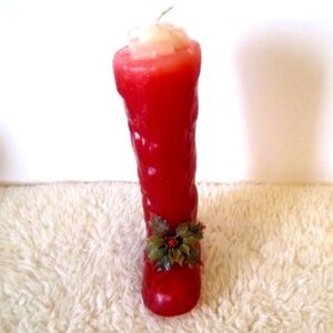 Vintage Tall Santa Boot Wax Candle